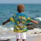 Rwanda Independence Day Kid Hawaiian Shirt Distressed Grunge Flag Design - Broken Chains And 1962 Graphic
