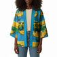 Rwanda Independence Day Kimono Distressed Grunge Flag Design - Broken Chains And 1962 Graphic