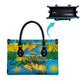 Rwanda Independence Day Leather Bag Distressed Grunge Flag Design - Broken Chains And 1962 Graphic