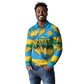 Rwanda Independence Day Long Sleeve Polo Shirt Distressed Grunge Flag Design - Broken Chains And 1962 Graphic