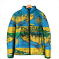 Rwanda Independence Day Padded Jacket Distressed Grunge Flag Design - Broken Chains And 1962 Graphic
