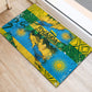 Rwanda Independence Day Rubber Doormat Distressed Grunge Flag Design - Broken Chains And 1962 Graphic