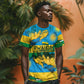 Rwanda Independence Day T shirt Distressed Grunge Flag Design - Broken Chains And 1962 Graphic