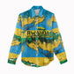 Rwanda Independence Day Women Casual Shirt Distressed Grunge Flag Design - Broken Chains And 1962 Graphic