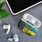 Rwanda Independence Day Unite Paix Progres AirPods Case African Geometric Pattern - Power Fist And Coffee Branch Art