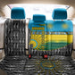 Rwanda Independence Day Unite Paix Progres Back Car Seat Cover African Geometric Pattern - Power Fist And Coffee Branch Art