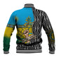 Rwanda Independence Day Unite Paix Progres Baseball Jacket African Geometric Pattern - Power Fist And Coffee Branch Art