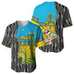 Rwanda Independence Day Unite Paix Progres Baseball Jersey African Geometric Pattern - Power Fist And Coffee Branch Art