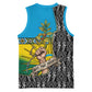 Rwanda Independence Day Unite Paix Progres Basketball Jersey African Geometric Pattern - Power Fist And Coffee Branch Art