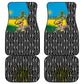 Rwanda Independence Day Unite Paix Progres Car Mats African Geometric Pattern - Power Fist And Coffee Branch Art