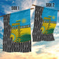 Rwanda Independence Day Unite Paix Progres Garden Flag African Geometric Pattern - Power Fist And Coffee Branch Art