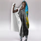 Rwanda Independence Day Unite Paix Progres Hooded Blanket African Geometric Pattern - Power Fist And Coffee Branch Art