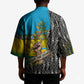 Rwanda Independence Day Unite Paix Progres Kimono African Geometric Pattern - Power Fist And Coffee Branch Art