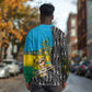 Rwanda Independence Day Unite Paix Progres Long Sleeve Shirt African Geometric Pattern - Power Fist And Coffee Branch Art
