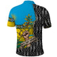 Rwanda Independence Day Unite Paix Progres Polo Shirt African Geometric Pattern - Power Fist And Coffee Branch Art