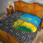 Rwanda Independence Day Unite Paix Progres Quilt African Geometric Pattern - Power Fist And Coffee Branch Art