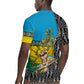 Rwanda Independence Day Unite Paix Progres Rugby Jersey African Geometric Pattern - Power Fist And Coffee Branch Art