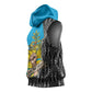 Rwanda Independence Day Unite Paix Progres Sleeveless Hoodie African Geometric Pattern - Power Fist And Coffee Branch Art