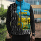 Rwanda Independence Day Unite Paix Progres Sleeveless Puffer Jacket African Geometric Pattern - Power Fist And Coffee Branch Art