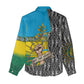 Rwanda Independence Day Unite Paix Progres Women Casual Shirt African Geometric Pattern - Power Fist And Coffee Branch Art