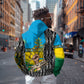 Rwanda Independence Day Unite Paix Progres Zip Hoodie African Geometric Pattern - Power Fist And Coffee Branch Art