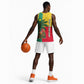 Benin Christmas Basketball Jersey Palm Tree Dolls and Red Yellow Green Festive - African Pride