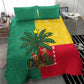 Benin Christmas Bedding Set Palm Tree Dolls and Red Yellow Green Festive - African Pride