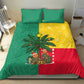 Benin Christmas Bedding Set Palm Tree Dolls and Red Yellow Green Festive - African Pride