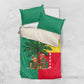 Benin Christmas Bedding Set Palm Tree Dolls and Red Yellow Green Festive - African Pride