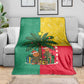 Benin Christmas Blanket Palm Tree Dolls and Red Yellow Green Festive - African Pride