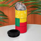 Benin Christmas 4 in 1 Can Cooler Tumbler Palm Tree Dolls and Red Yellow Green Festive - African Pride