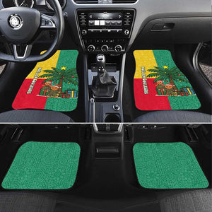 Benin Christmas Car Mats Palm Tree Dolls and Red Yellow Green Festive - African Pride