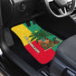 Benin Christmas Car Mats Palm Tree Dolls and Red Yellow Green Festive - African Pride