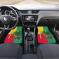 Benin Christmas Car Mats Palm Tree Dolls and Red Yellow Green Festive - African Pride