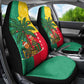 Benin Christmas Car Seat Cover Palm Tree Dolls and Red Yellow Green Festive - African Pride