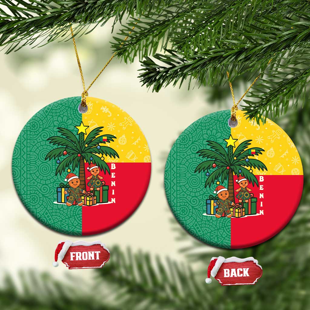Benin Christmas Ceramic Ornament Palm Tree Dolls and Red Yellow Green Festive - African Pride