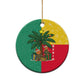 Benin Christmas Ceramic Ornament Palm Tree Dolls and Red Yellow Green Festive - African Pride