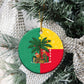 Benin Christmas Ceramic Ornament Palm Tree Dolls and Red Yellow Green Festive - African Pride
