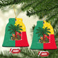 Benin Christmas Ceramic Ornament Palm Tree Dolls and Red Yellow Green Festive - African Pride