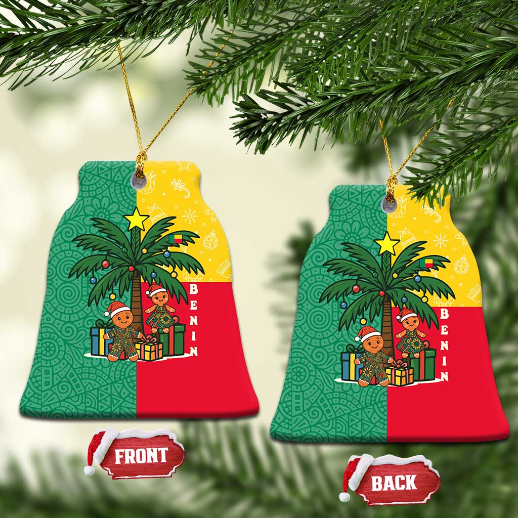 Benin Christmas Ceramic Ornament Palm Tree Dolls and Red Yellow Green Festive - African Pride