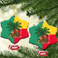 Benin Christmas Ceramic Ornament Palm Tree Dolls and Red Yellow Green Festive - African Pride
