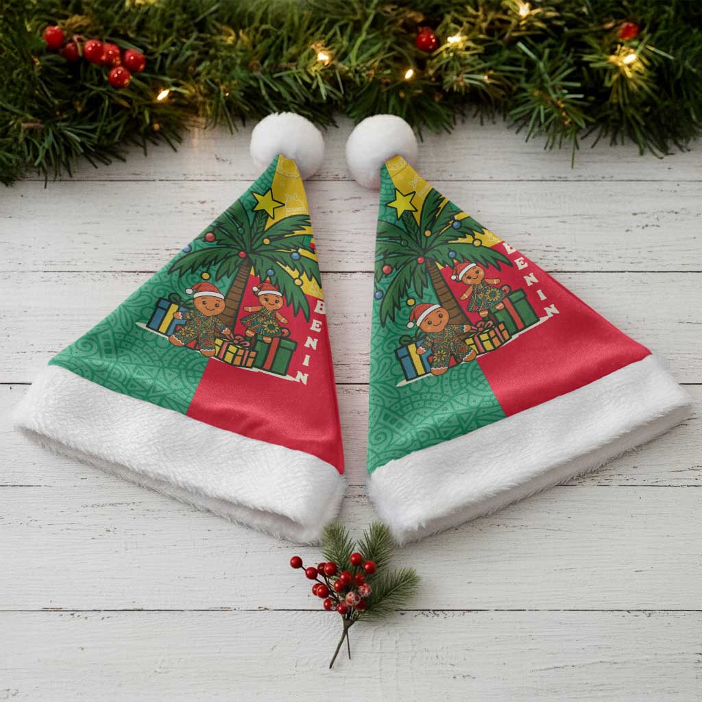 Benin Christmas Santa Hat Palm Tree Dolls and Red Yellow Green Festive - African Pride