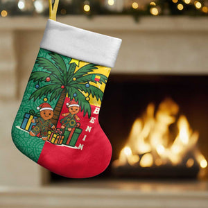 Benin Christmas Stocking Palm Tree Dolls and Red Yellow Green Festive - African Pride