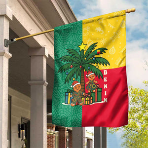 Benin Christmas Garden Flag Palm Tree Dolls and Red Yellow Green Festive - African Pride