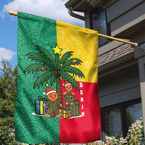 Benin Christmas Garden Flag Palm Tree Dolls and Red Yellow Green Festive - African Pride