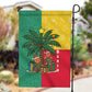 Benin Christmas Garden Flag Palm Tree Dolls and Red Yellow Green Festive - African Pride