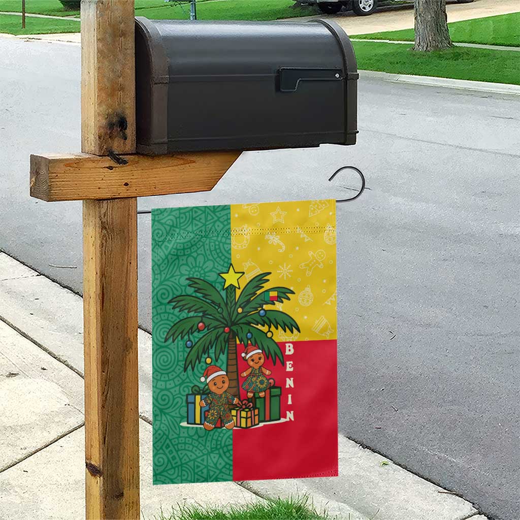 Benin Christmas Garden Flag Palm Tree Dolls and Red Yellow Green Festive - African Pride