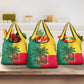 Benin Christmas Grocery Bag Palm Tree Dolls and Red Yellow Green Festive - African Pride