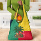 Benin Christmas Grocery Bag Palm Tree Dolls and Red Yellow Green Festive - African Pride