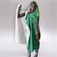 Benin Christmas Hooded Blanket Palm Tree Dolls and Red Yellow Green Festive - African Pride